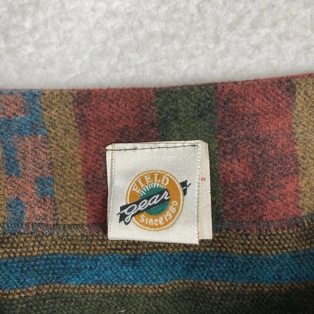 Vtg Field Gear Skirt Women 14 Green Wrap Blanket Wool Blend Southwest Earth Tone